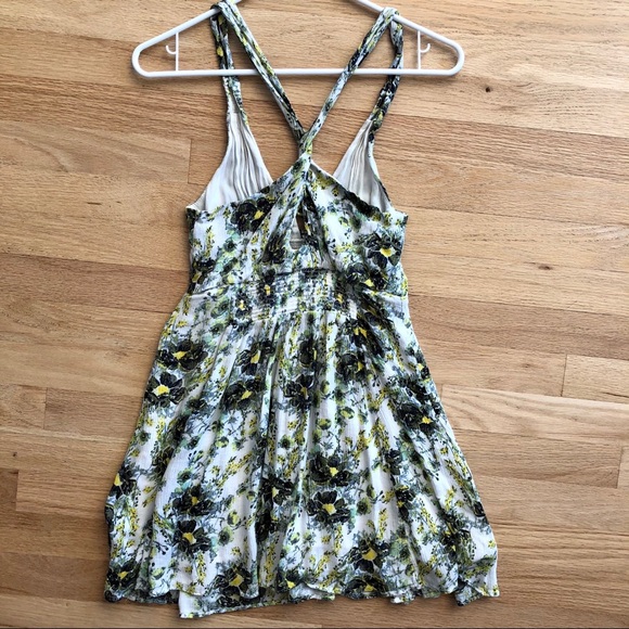 Free People Washed Ashore Green Floral Dress size XS - Picture 4 of 8